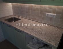 Прямая столешница из искусственного камня в кухню Neomarm NM 107 Polar light: купить в Москве