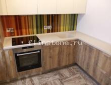 Угловая столешница с интегрированной мойкой 400х400