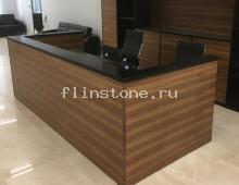 П стойка ресепшен из Caesarstone 3100 Jet Black: купить в Москве