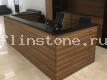 П стойка ресепшен из Caesarstone 3100 Jet Black