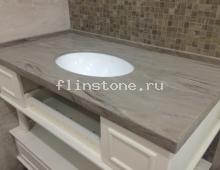 Столешница в ванную из искусственного камня Grandex мраморной серии: купить в Москве