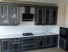 Прямая кухонная столешница с интегрированной мойкой из Hanex D001: купить в Москве