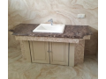 Кварцевая серая столешница в ванную из Caesarstone