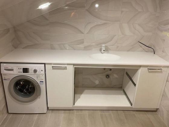 Столешница с интегрированной раковиной из Hanex (Южная Корея) D-211 Milk Froth: купить в Москве
