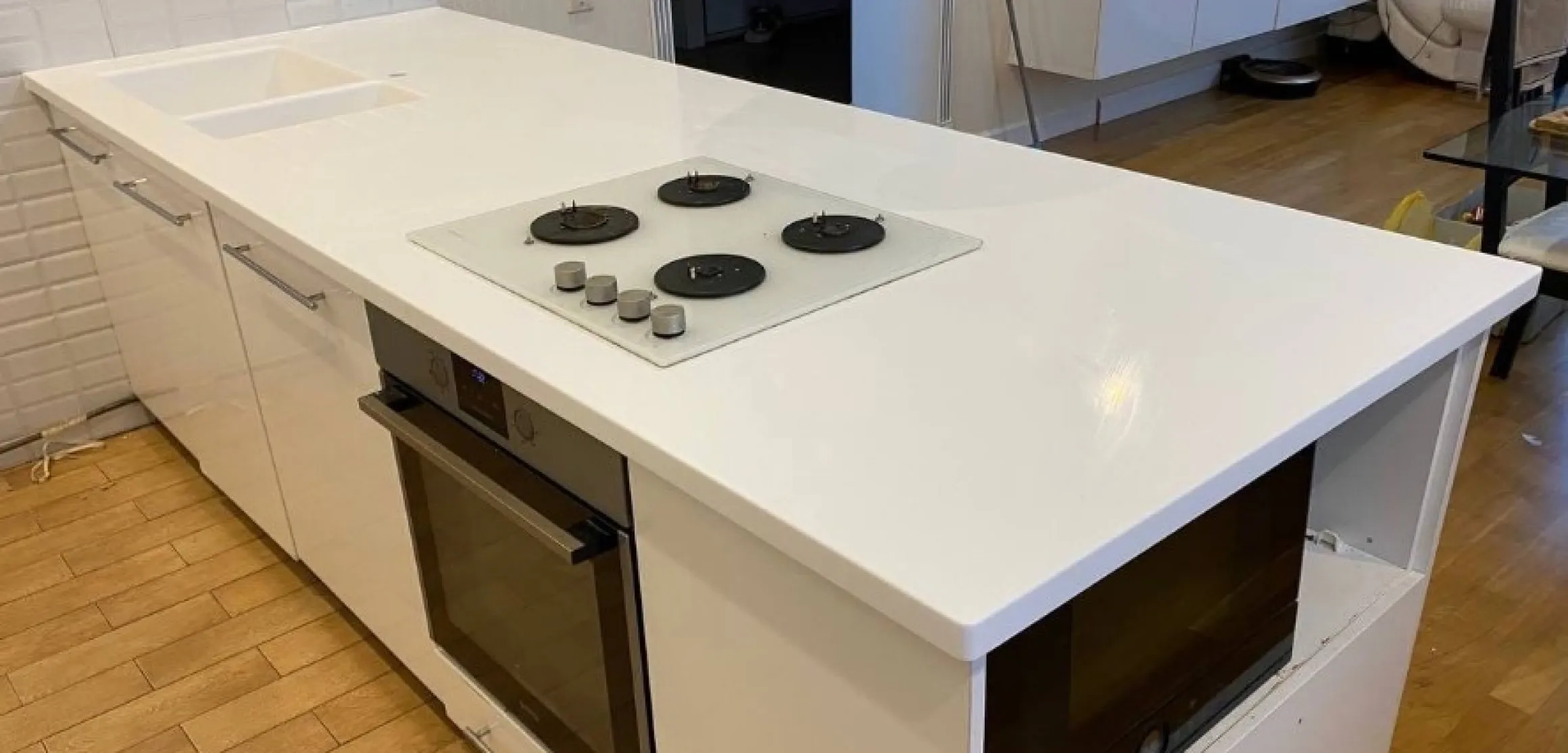 Столешница с интегрированной мойкой из Staron (Корея) EY510 - фото 1