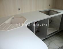 Две столешницы с интегрированной мойкой из Grandex F104 полуглянцевые: купить в Москве