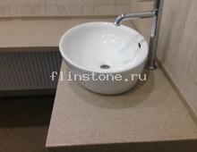 Столешница в ванную на двух опорах из Grandex S117: купить в Москве