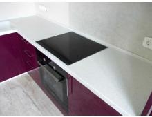 Г-образная столешница с мойкой 400х400 из белого Grandex D301 Г-образная столешница с мойкой 400х400 из белого Grandex D301