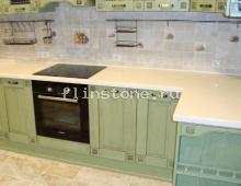 П-образная столешница с интегрированной 2-х чашевой мойкой