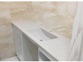 Прямая столешница с интегрированной раковиной из Grandex (Южная Корея) E-603 Snowy Moscow