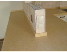 П-образная столешница для кухни из искусственного камня П-образная столешница для кухни из искусственного камня