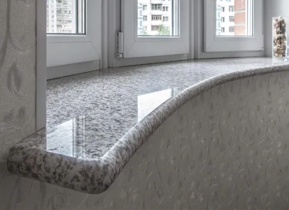 Подоконник из акрилового камня Hi-Macs G02 Gray Sand