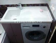 Столешница над стиральной машинкой Staron с раковиной: купить в Москве