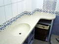 Столешница с овальным умывальником из искусственного камня Staron и Corian