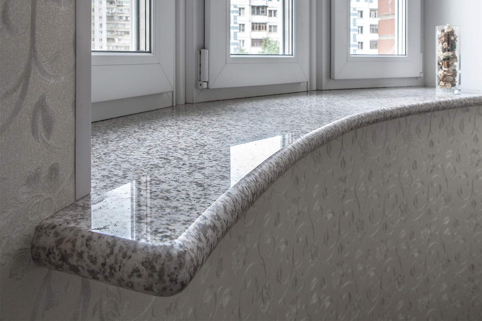 Подоконник из акрилового камня Hi-Macs G02 Gray Sand – заказать в ...
