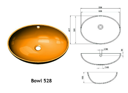 интегрированная раковина bowl-528