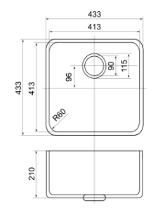 интегрированная мойка k-813